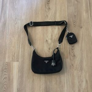 Black Nylon Shoulder Bag